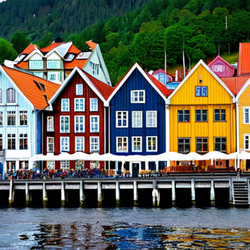 Home 20 **
"Bryggen wharf in Bergen, Norway, showcasing the colorful wooden houses along the harbor, fully clothed people strolling along the waterfront, appropriate attire, daylight, safe for work, perfect anatomy, correct proportions, professional photography, family-friendly, well-formed hands, proper finger count, natural body proportions, modest clothing."
**