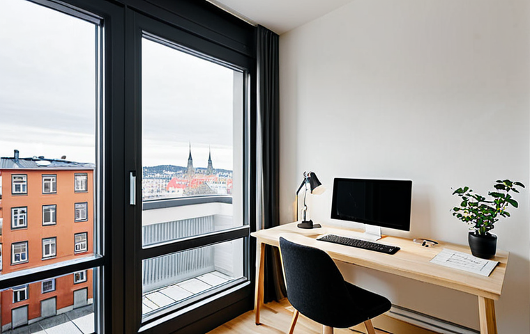 노르웨이 생활 물가 - Modest Apartment Interior**
"A clean and tidy apartment interior in Oslo, Norway. The style is Scan...